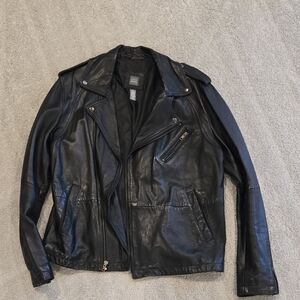 Classic Black Leather Biker Jacket
